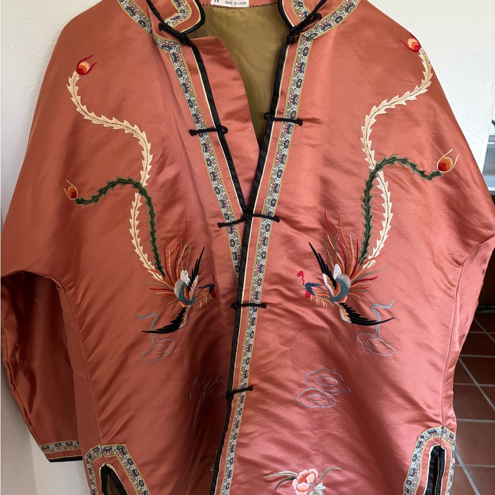 Embroidered Pink Kimono Jacket